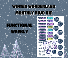 Winter Wonderland Monthly Bujo Sticker Kit - Physical Stickers