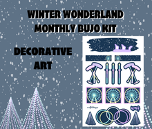 Winter Wonderland Monthly Bujo Sticker Kit - Physical Stickers