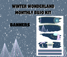 Winter Wonderland Monthly Bujo Sticker Kit - Physical Stickers