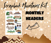 Scrapbook Mountain Monthly Bujo Sticker Kit - Physical Stickers