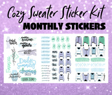 Cozy Sweater Monthly Bujo Sticker Kit - Physical Stickers