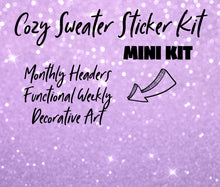 Cozy Sweater Monthly Bujo Sticker Kit - Physical Stickers