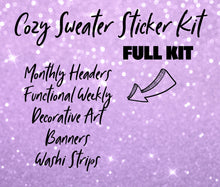 Cozy Sweater Monthly Bujo Sticker Kit - Physical Stickers