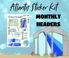 Atlantis Monthly Bujo Sticker Kit - Physical Stickers