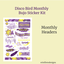 Sun and Feathers Monthly Bujo Sticker Kit Digital Download