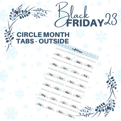 Semi Circle Monthly Tabs (Inside and Outside) Digital Download