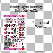 Punky Lights Monthly Bujo Sticker Kit Digital Download