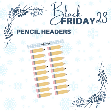 Pencil Header Stickers Digital Download