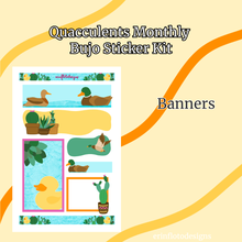 Quacculents Monthly Bujo Sticker Kit - Physical Stickers
