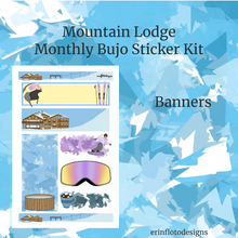 Mountain Lodge Monthly Planner Sticker Kit Digital Download