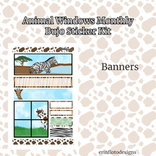 Animal Windows Monthly Bujo Sticker Kit - Physical Stickers