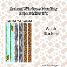 Animal Windows Monthly Bujo Sticker Kit Digital Download