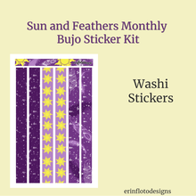 Sun and Feathers Monthly Bujo Sticker Kit Digital Download