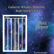 Galactic Whales Monthly Bujo Sticker Kit Digital Download