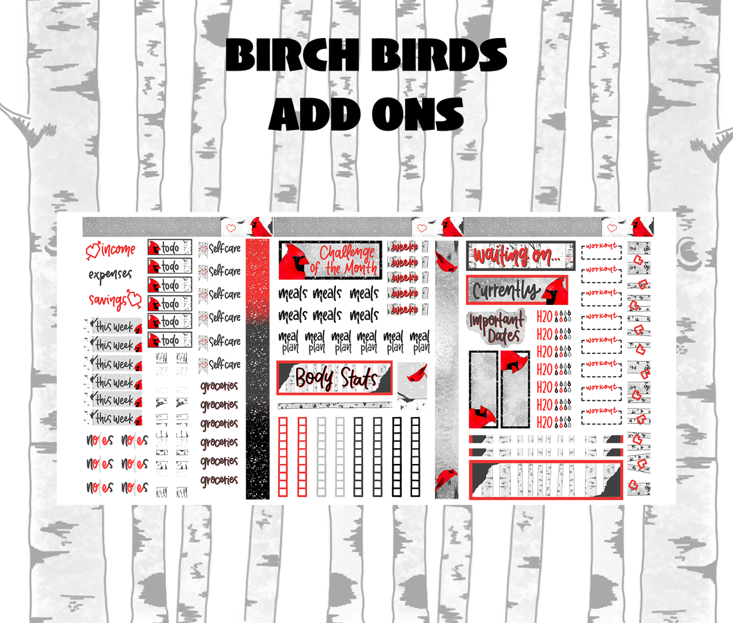 Birch Birds Add Ons Digital Download