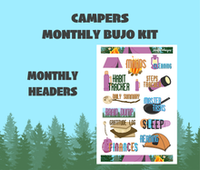 Campers Monthly Bujo Sticker Kit Digital Download