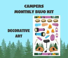 Campers Monthly Bujo Sticker Kit Digital Download
