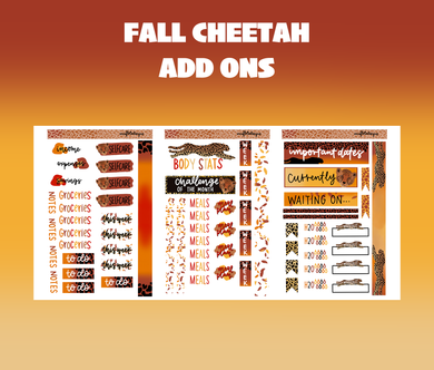 Fall Cheetah Add Ons Digital Download