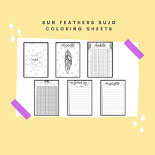 Sun Feathers Bujo Coloring Sheets