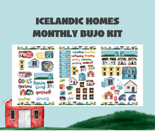 Icelandic Homes Monthly Bujo Sticker Kit Digital Download