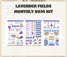 Lavender Fields Monthly Bujo Sticker Kit Digital Download