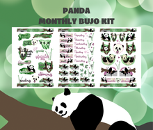 Panda Monthly Bujo Sticker Kit Digital Download