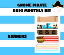 Pirate Gnome Monthly Bujo Sticker Kit Digital Download