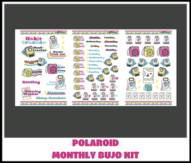 Digital Download - Polaroid Monthly Bujo Sticker Kit