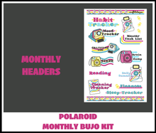 Polaroid Monthly Bujo Sticker Kit Digital Download