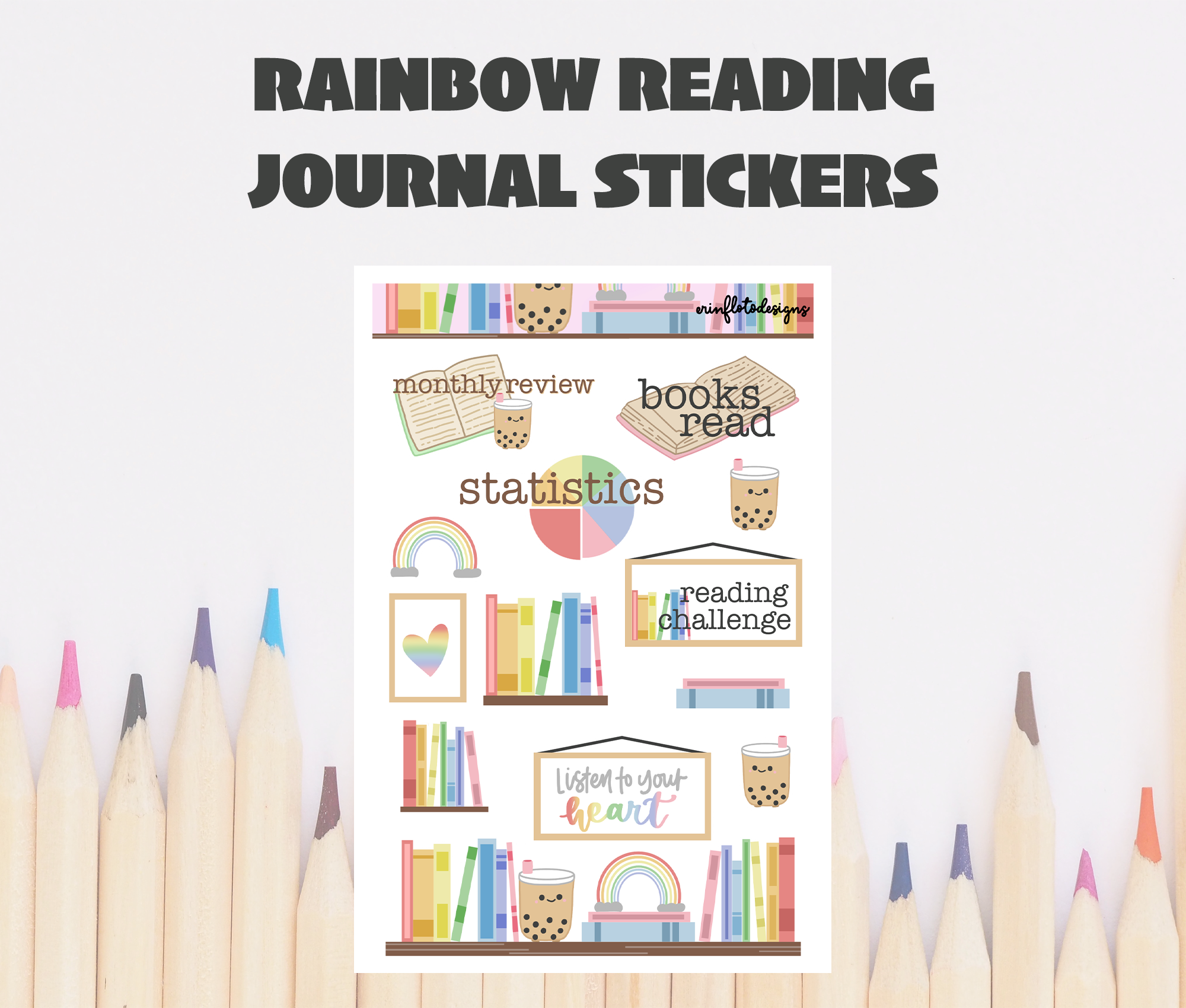 Reading journal stickers | Sticker