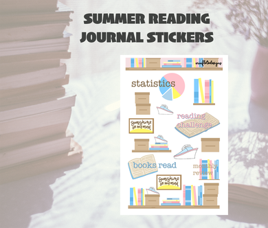 Sunshine Reading Journaling Stickers Digital Download