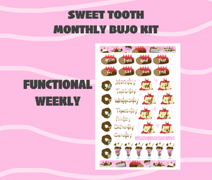 Digital Download - Sweet Tooth Theme Monthly Planner Sticker Kit