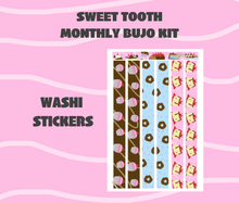 Sweet Tooth Theme Monthly Planner Sticker Kit Digital Download