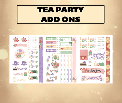 Tea Party Add Ons Digital Download