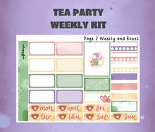 Tea Party Weekly Sticker Kit Digital Download