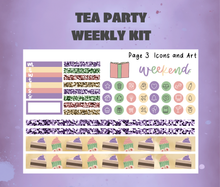 Tea Party Weekly Sticker Kit Digital Download