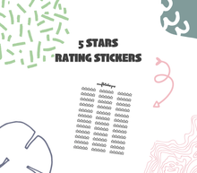 5 Star Rating Stickers Digital Download