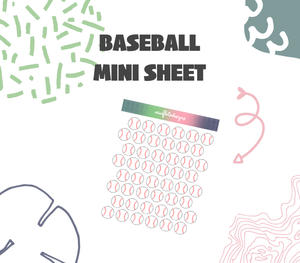 Baseball Mini Stickers Digital Download