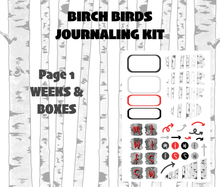 Digital Download - Birch Birds Journaling Sticker Kit