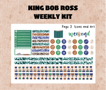 King Bob Ross Weekly Sticker Kit Digital Download