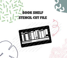 Book Shelf Stencil Cut File Digital Download