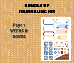 Bundle Up Journaling Sticker Kit Digital Download