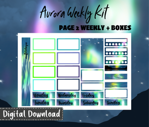 Digital Download - Aurora Weekly Sticker Kit