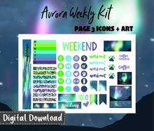 Aurora Weekly Sticker Kit Digital Download