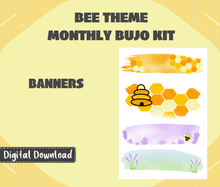Digital Download - Bee Theme Bujo Planner Sticker Kit