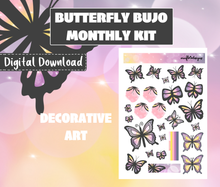 Butterfly Monthly Bujo Sticker Kit Digital Download