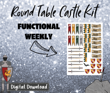 Digital Download - Round Table Castle Monthly Sticker Kit