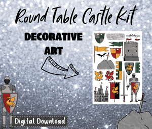Digital Download - Round Table Castle Monthly Sticker Kit