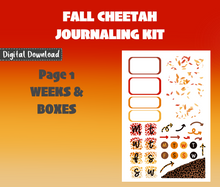 Digital Download - Fall Cheetah Journaling Sticker Kit