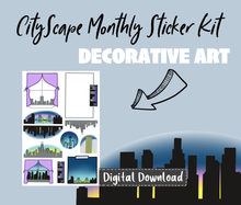 Digital Download - Cityscape Monthly Planner Sticker Kit
